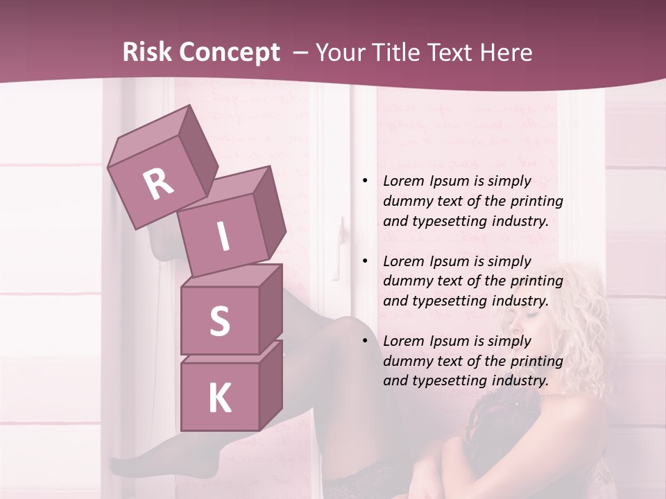 Sensuality One Person People PowerPoint Template