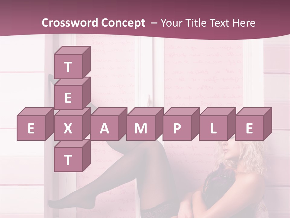 Sensuality One Person People PowerPoint Template