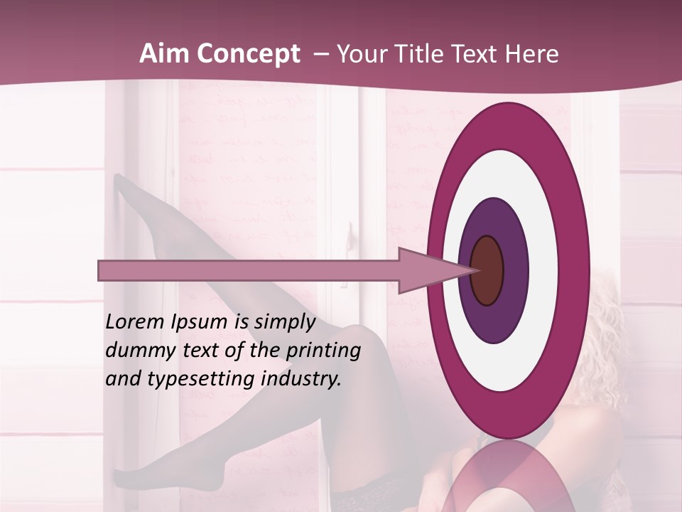 Sensuality One Person People PowerPoint Template