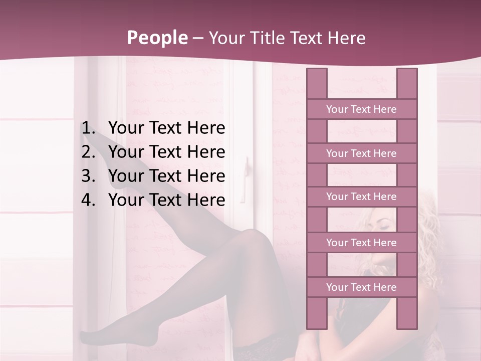 Sensuality One Person People PowerPoint Template