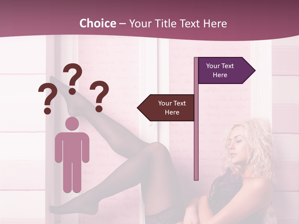 Sensuality One Person People PowerPoint Template