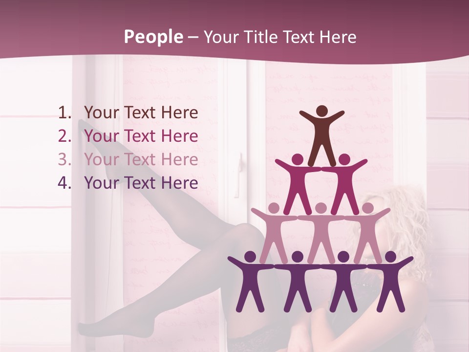 Sensuality One Person People PowerPoint Template