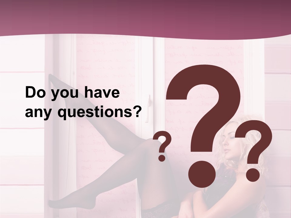 Sensuality One Person People PowerPoint Template