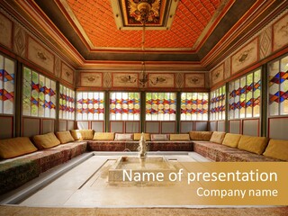 Art Building Indoor PowerPoint Template