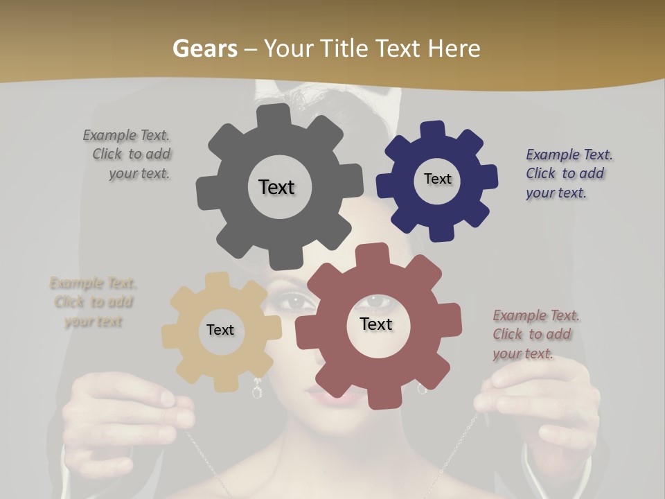 Lipstick Eye Female PowerPoint Template