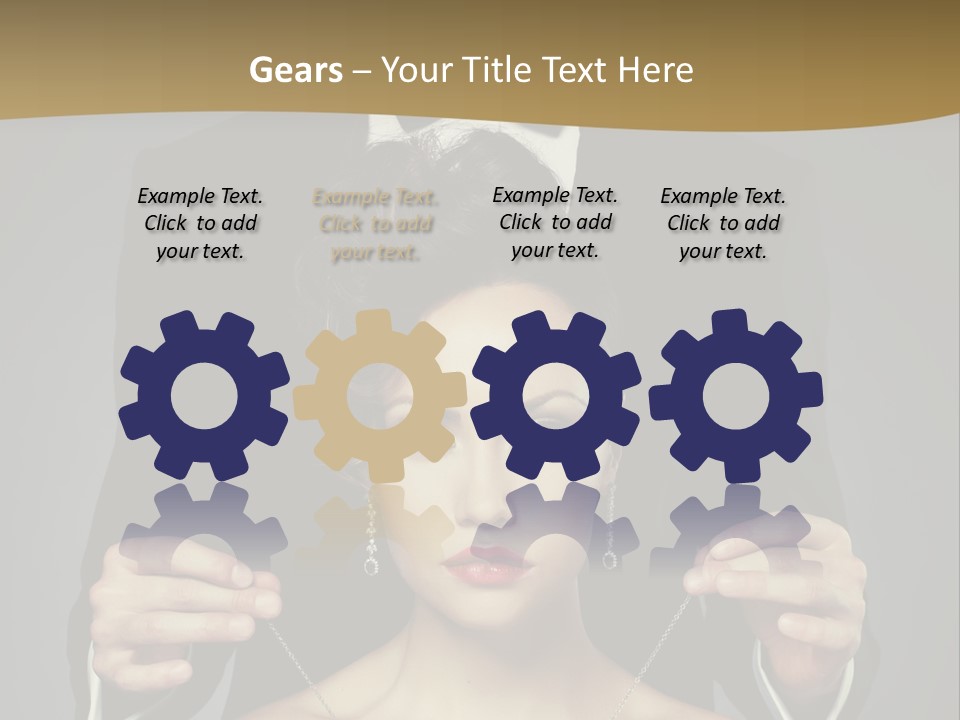 Lipstick Eye Female PowerPoint Template