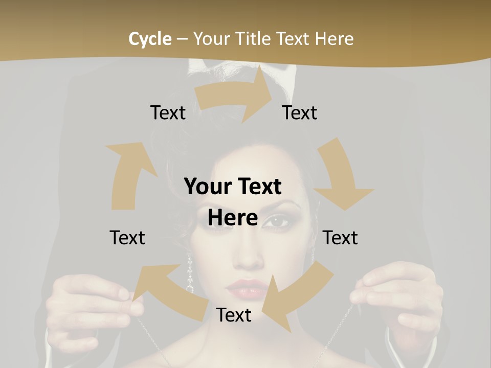 Lipstick Eye Female PowerPoint Template