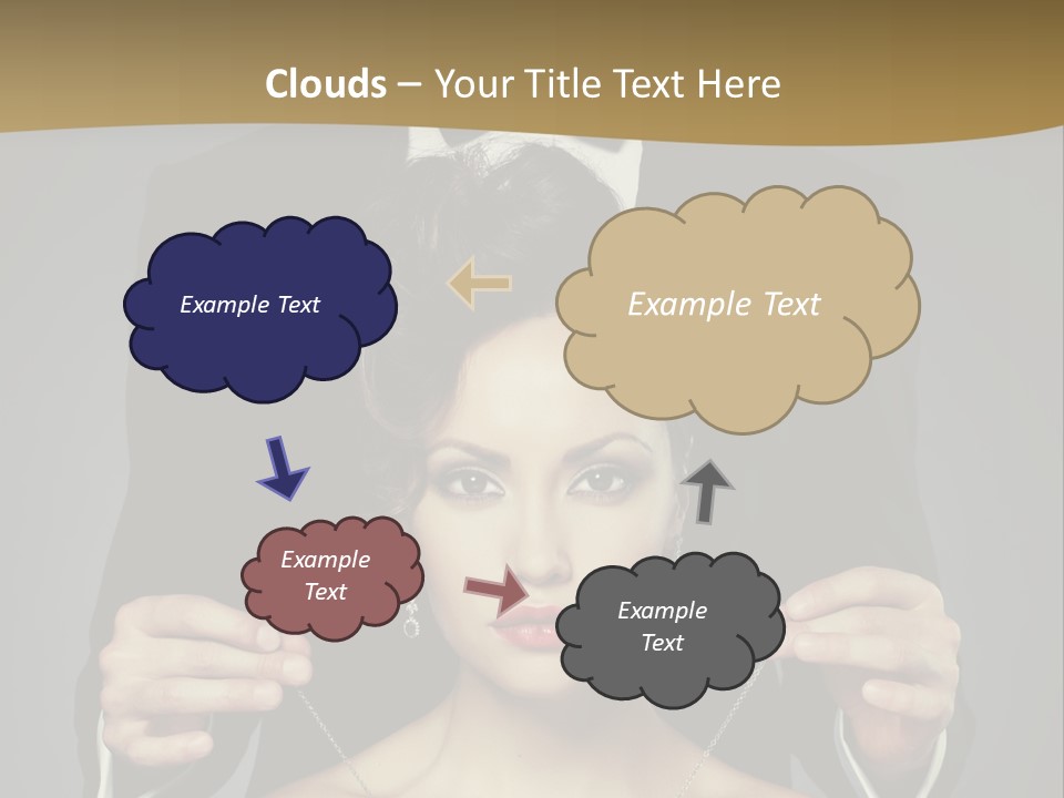 Lipstick Eye Female PowerPoint Template