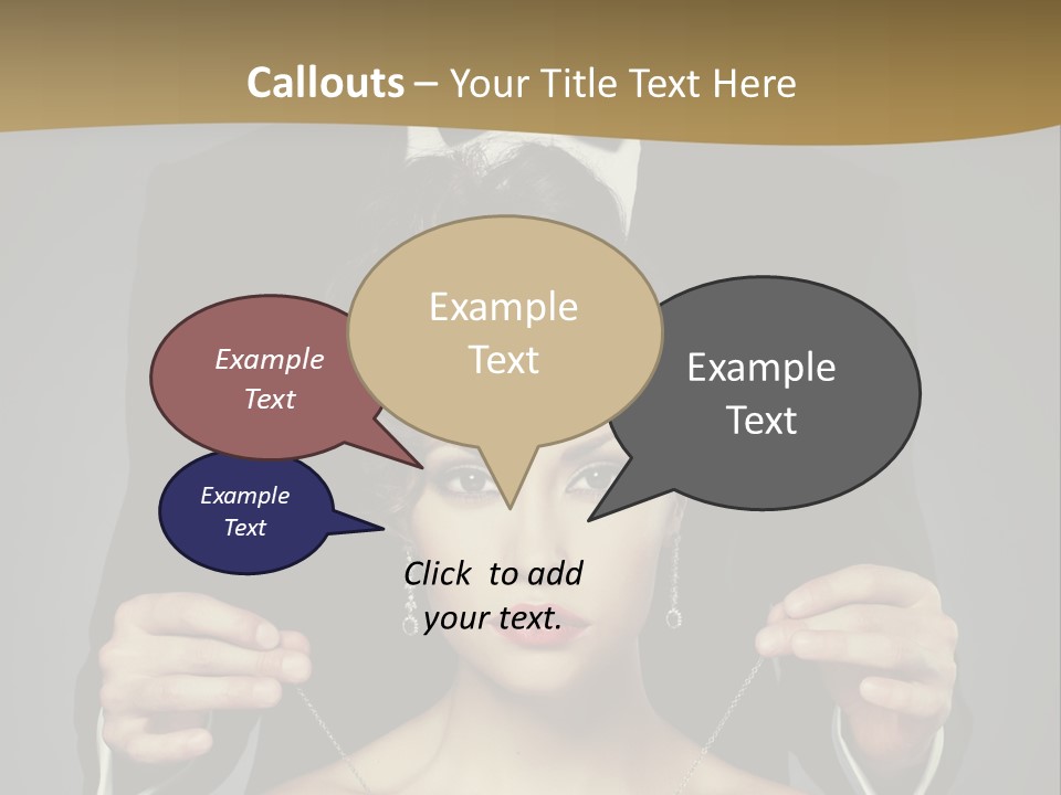 Lipstick Eye Female PowerPoint Template