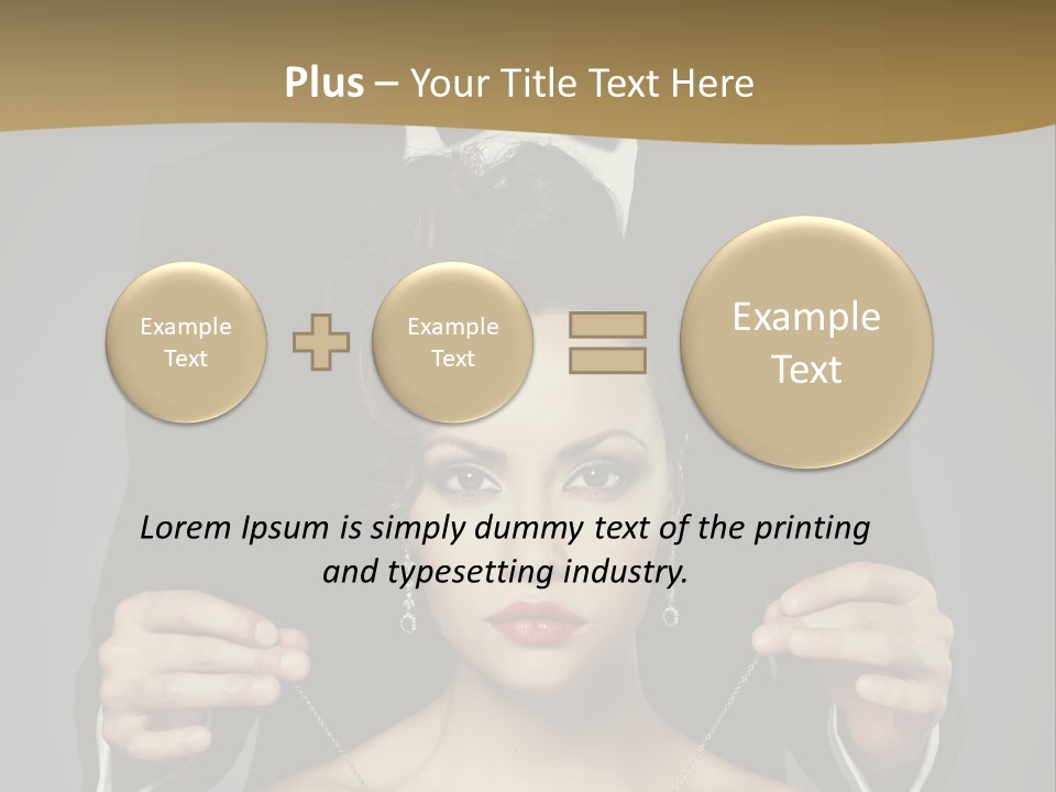Lipstick Eye Female PowerPoint Template