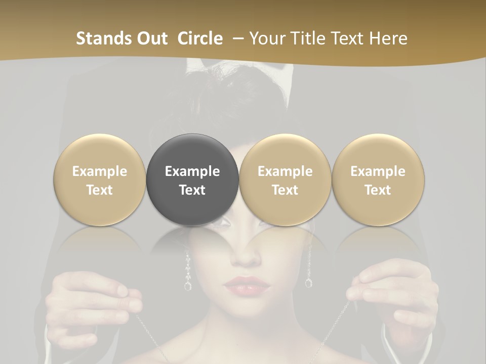 Lipstick Eye Female PowerPoint Template