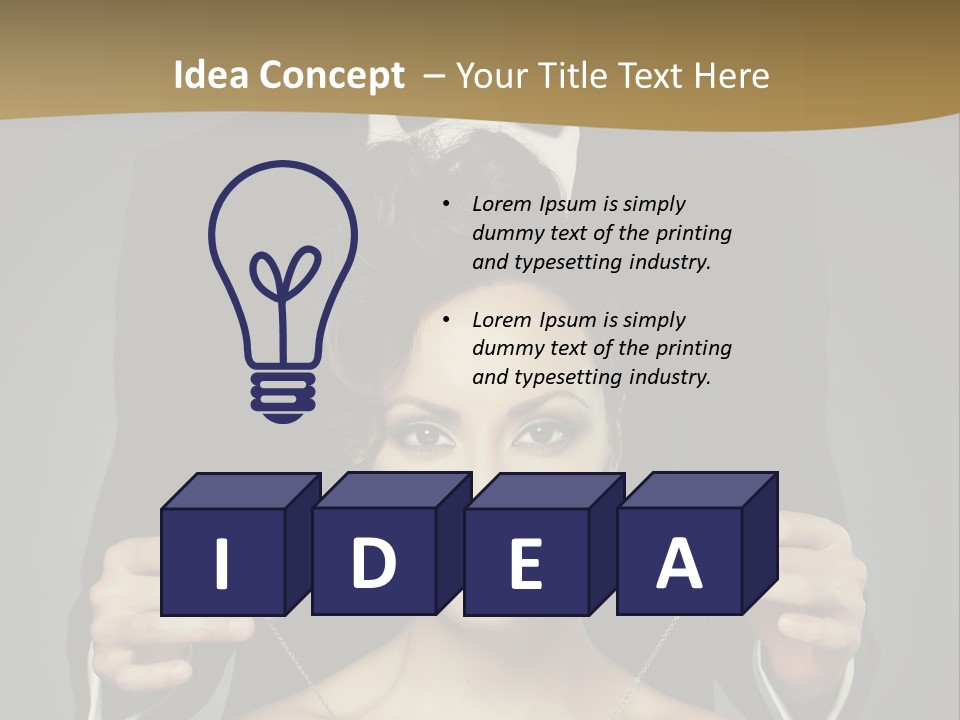 Lipstick Eye Female PowerPoint Template