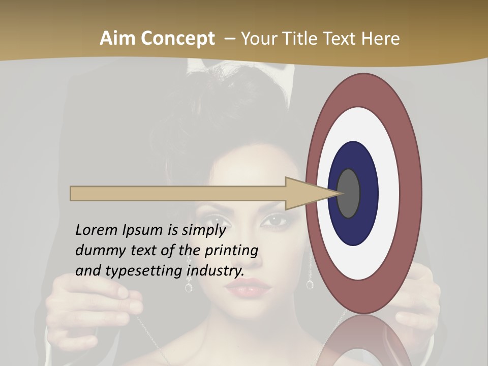 Lipstick Eye Female PowerPoint Template