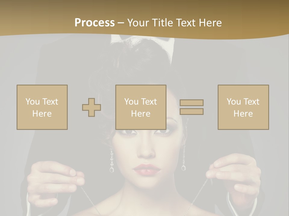 Lipstick Eye Female PowerPoint Template