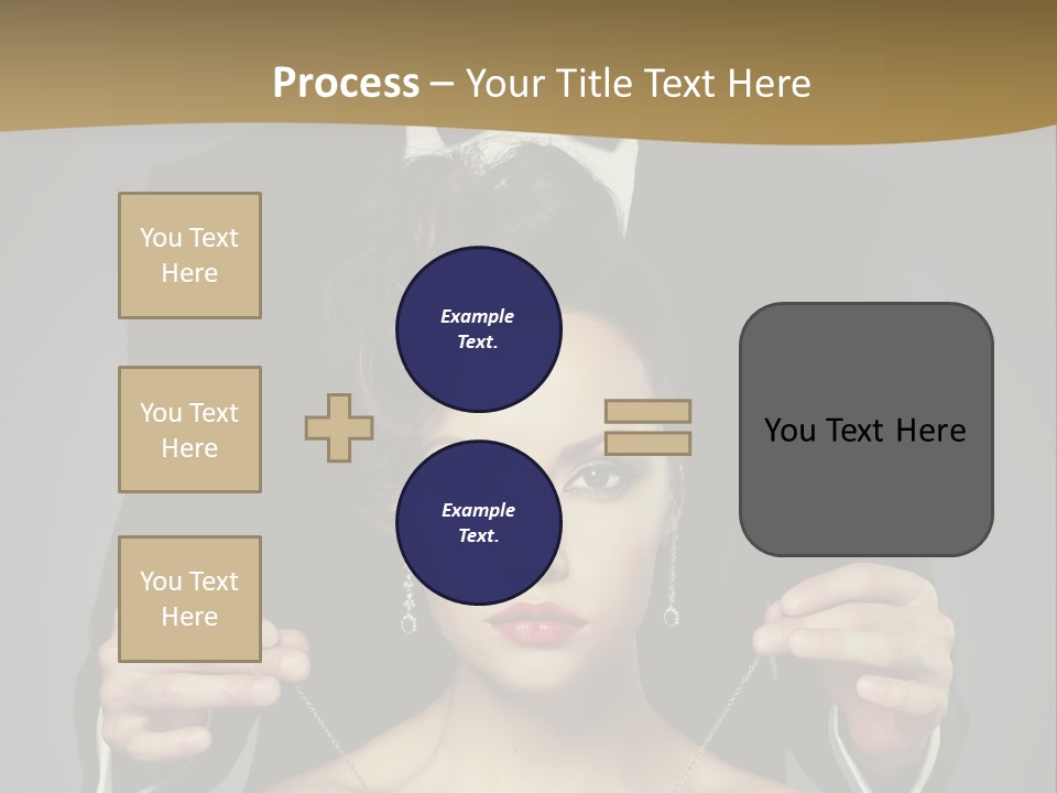 Lipstick Eye Female PowerPoint Template