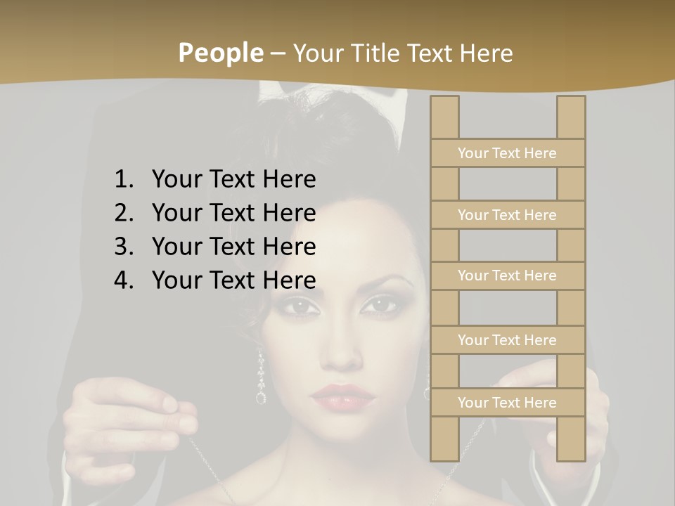 Lipstick Eye Female PowerPoint Template