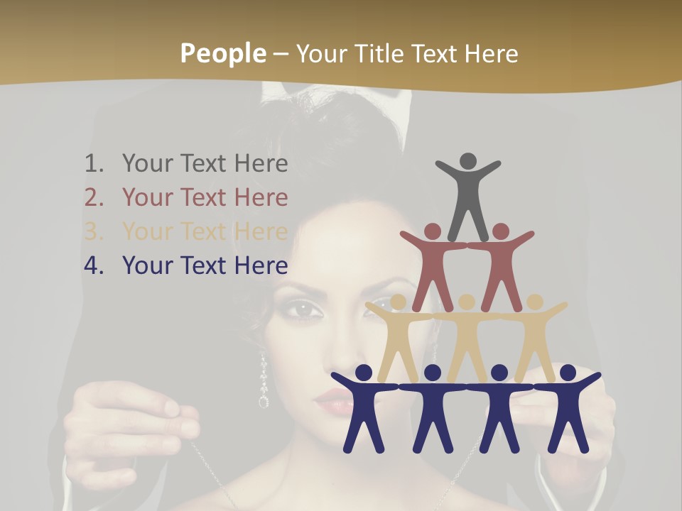 Lipstick Eye Female PowerPoint Template