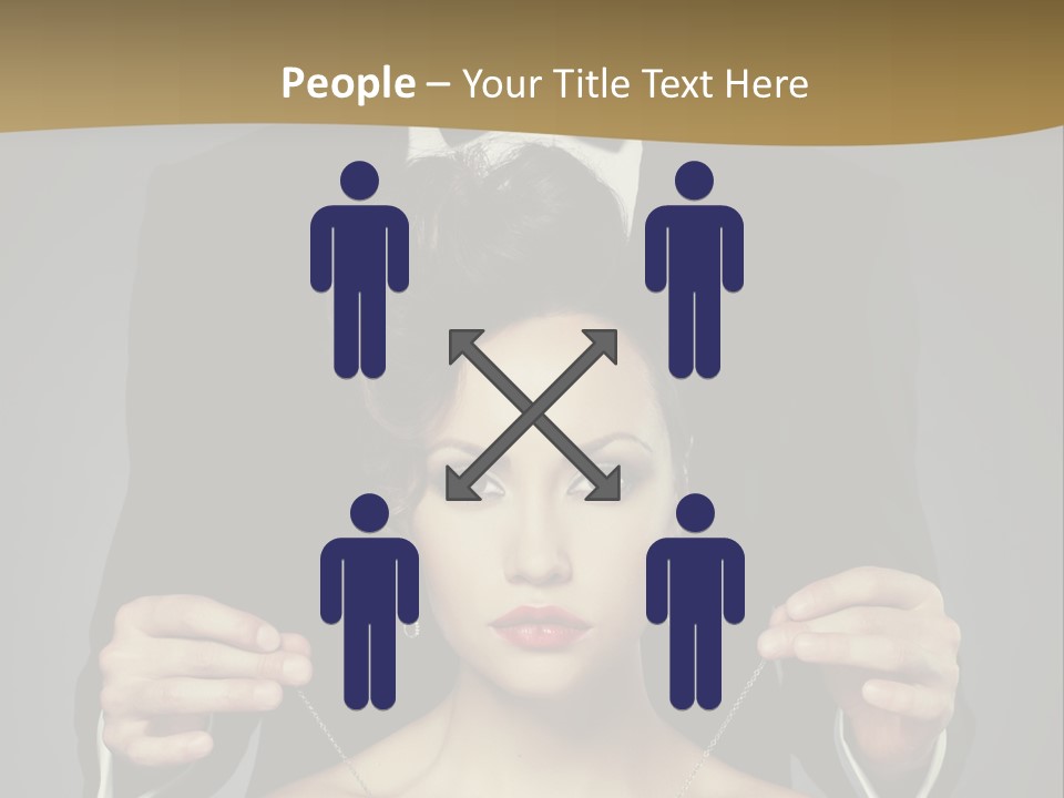 Lipstick Eye Female PowerPoint Template