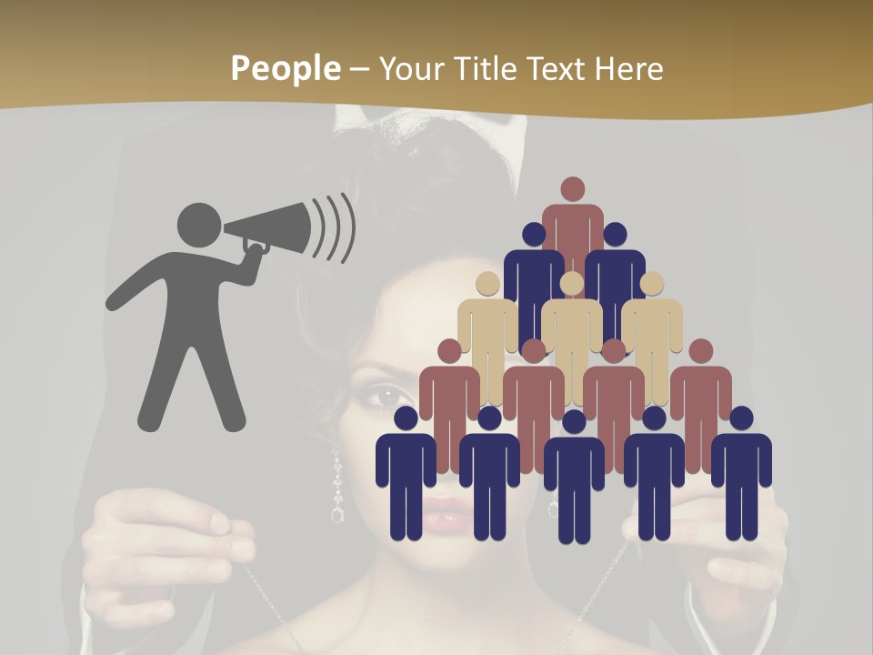 Lipstick Eye Female PowerPoint Template