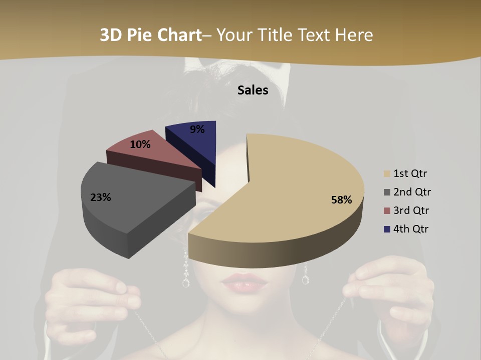 Lipstick Eye Female PowerPoint Template