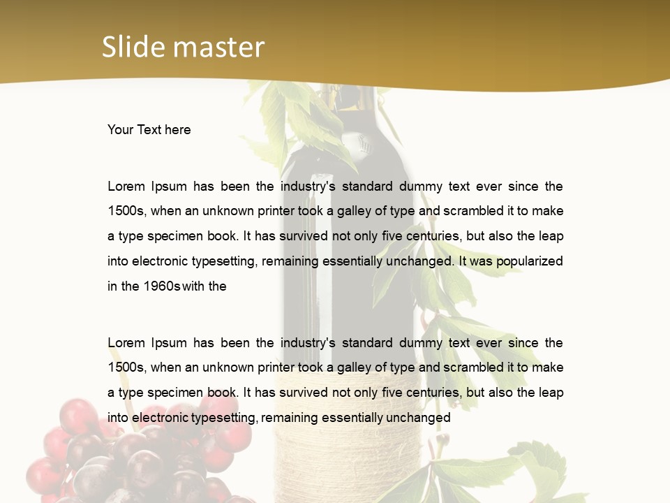 Expensive Alcoholic Claret PowerPoint Template