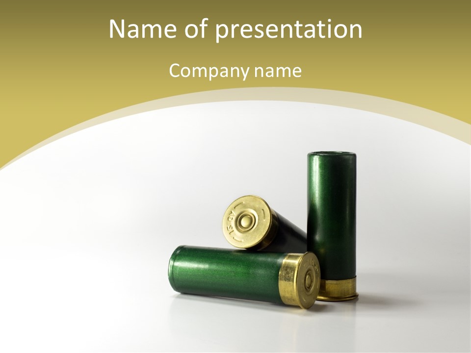 Brass Lethal Munition PowerPoint Template