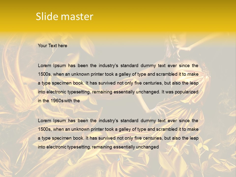 Glamour Beauty Yellow PowerPoint Template