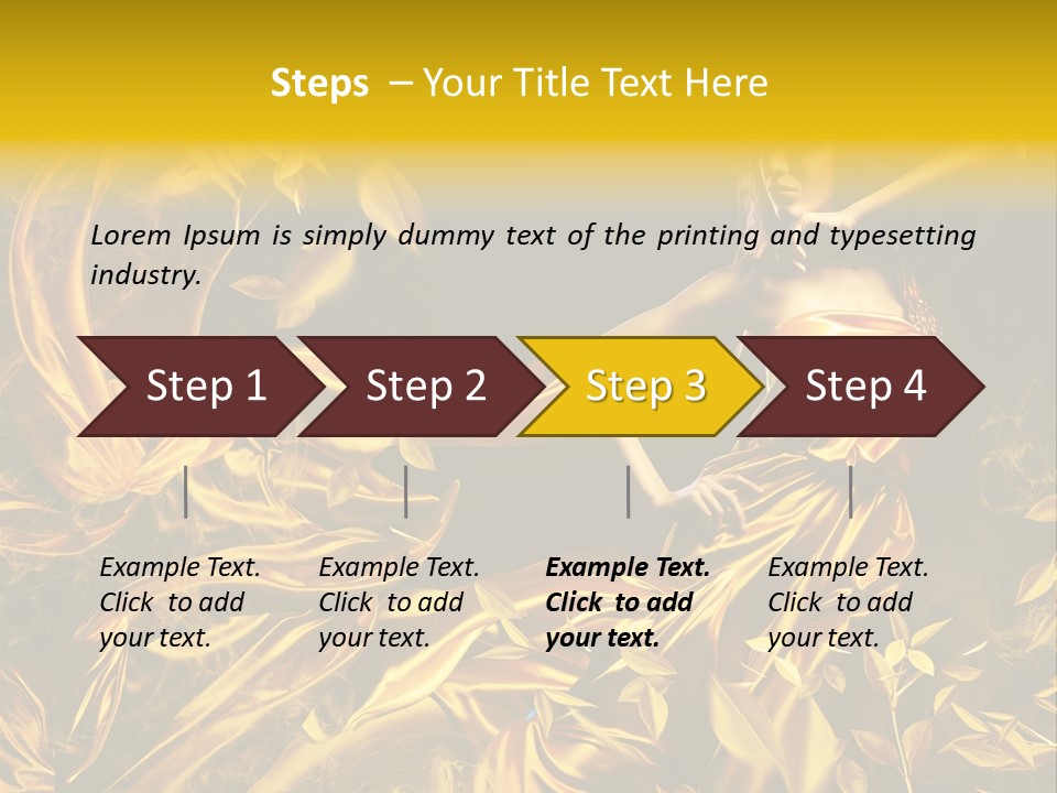 Glamour Beauty Yellow PowerPoint Template