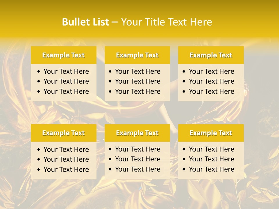 Glamour Beauty Yellow PowerPoint Template