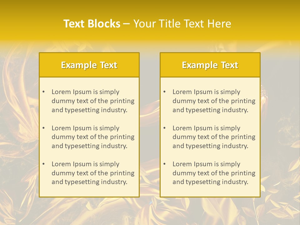 Glamour Beauty Yellow PowerPoint Template