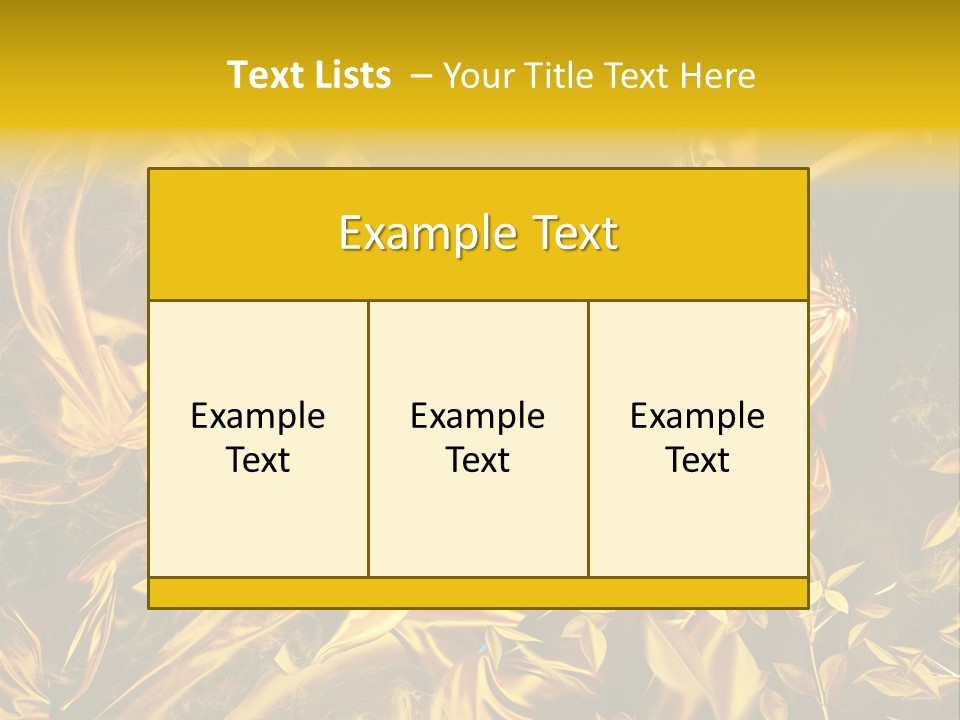 Glamour Beauty Yellow PowerPoint Template
