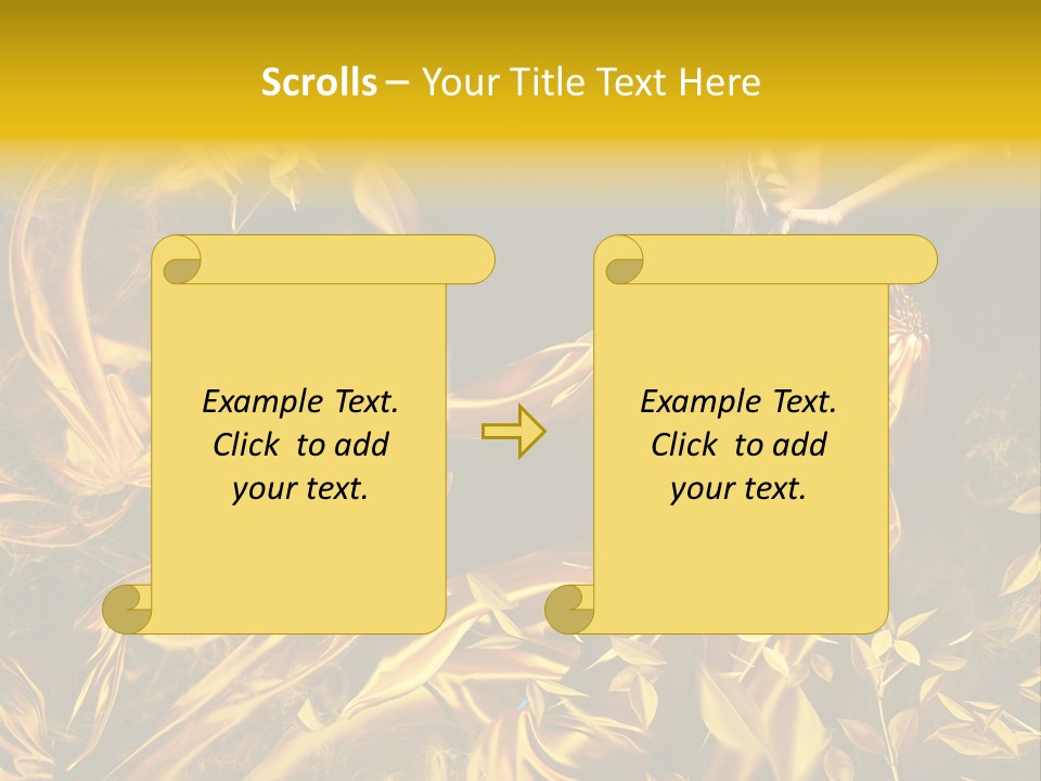 Glamour Beauty Yellow PowerPoint Template
