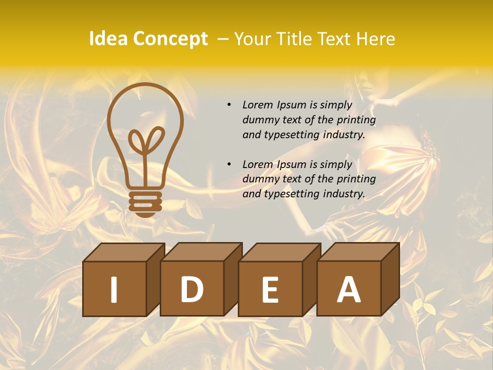 Glamour Beauty Yellow PowerPoint Template