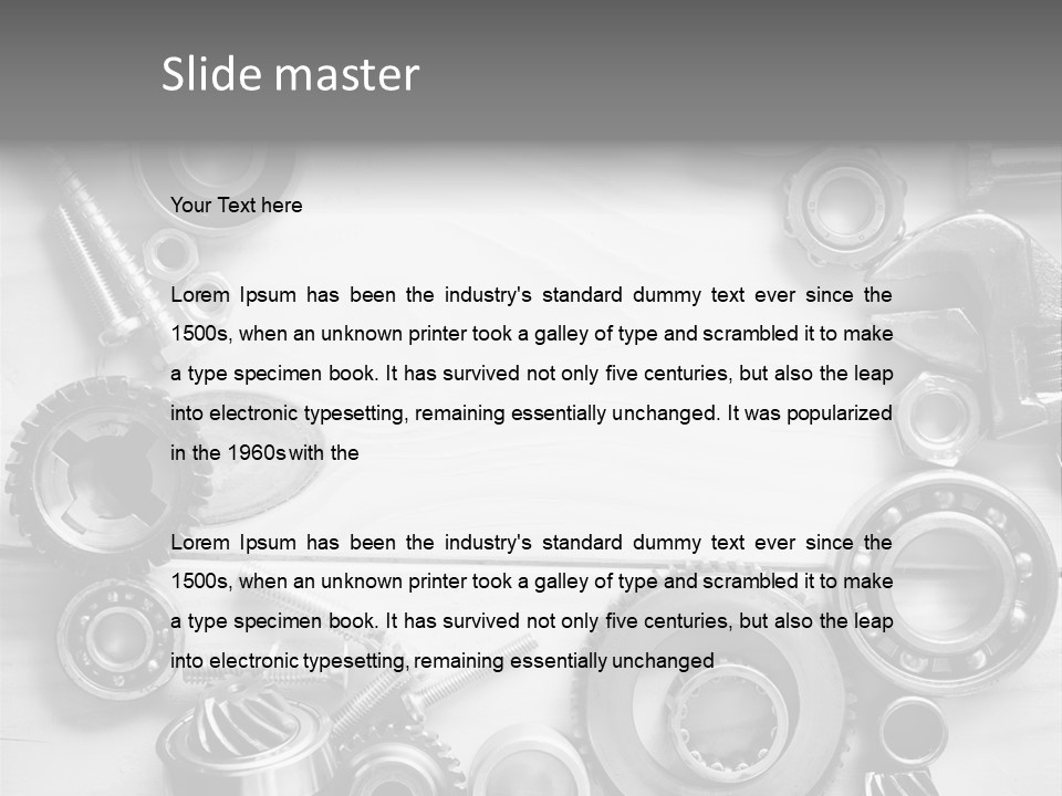 Small Equipment Many PowerPoint Template