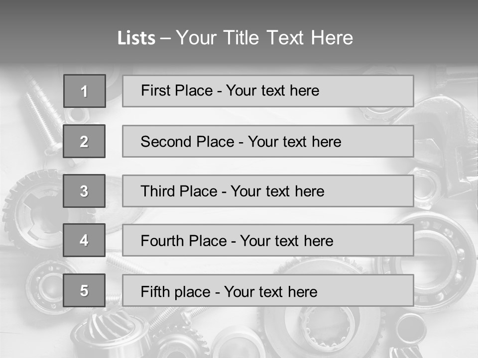 Small Equipment Many PowerPoint Template