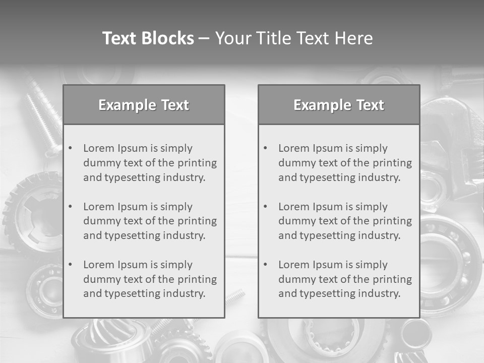 Small Equipment Many PowerPoint Template
