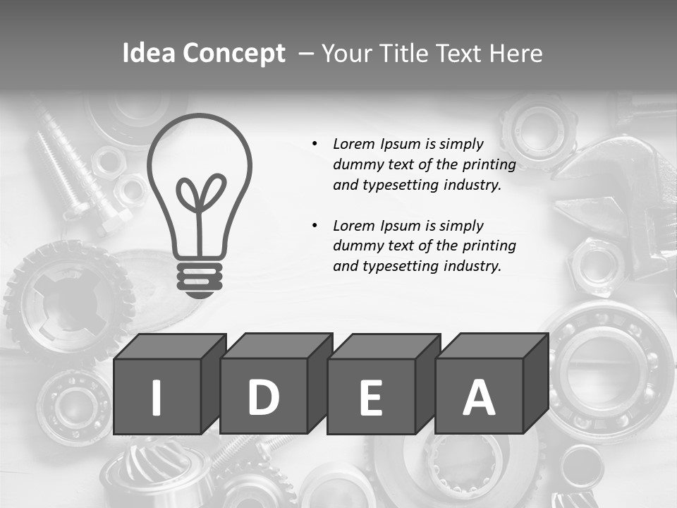 Small Equipment Many PowerPoint Template