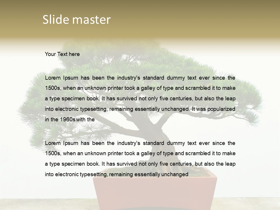 Asia Mini Leaf PowerPoint Template