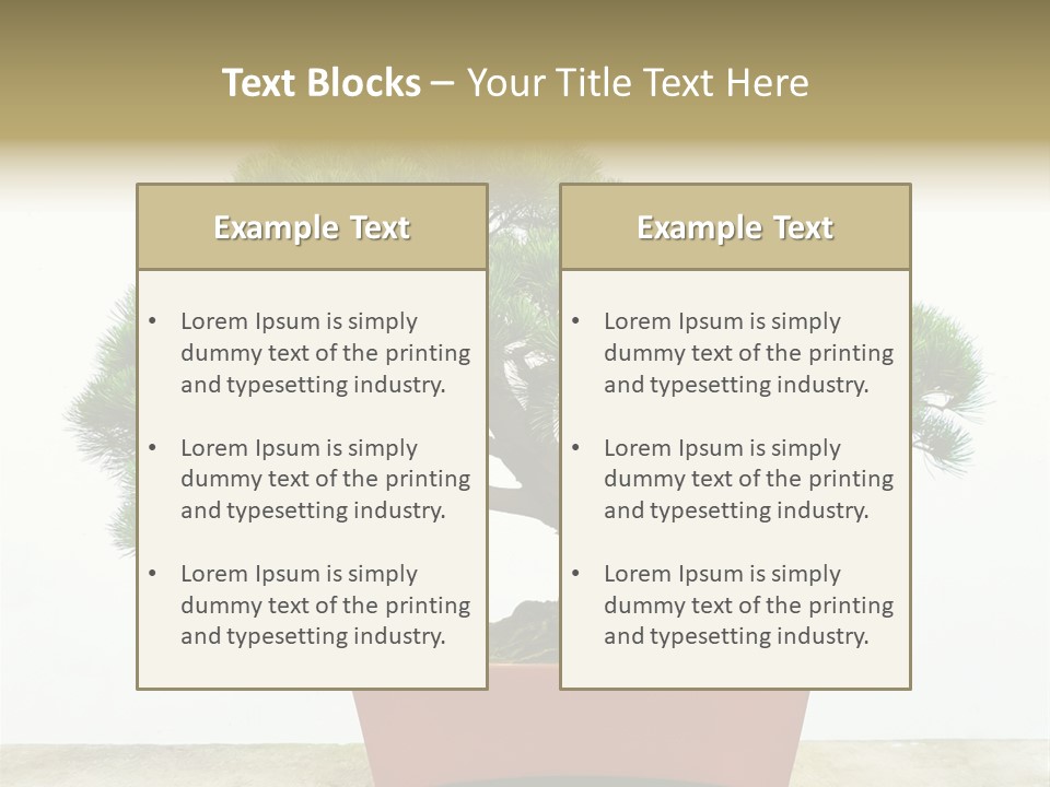 Asia Mini Leaf PowerPoint Template