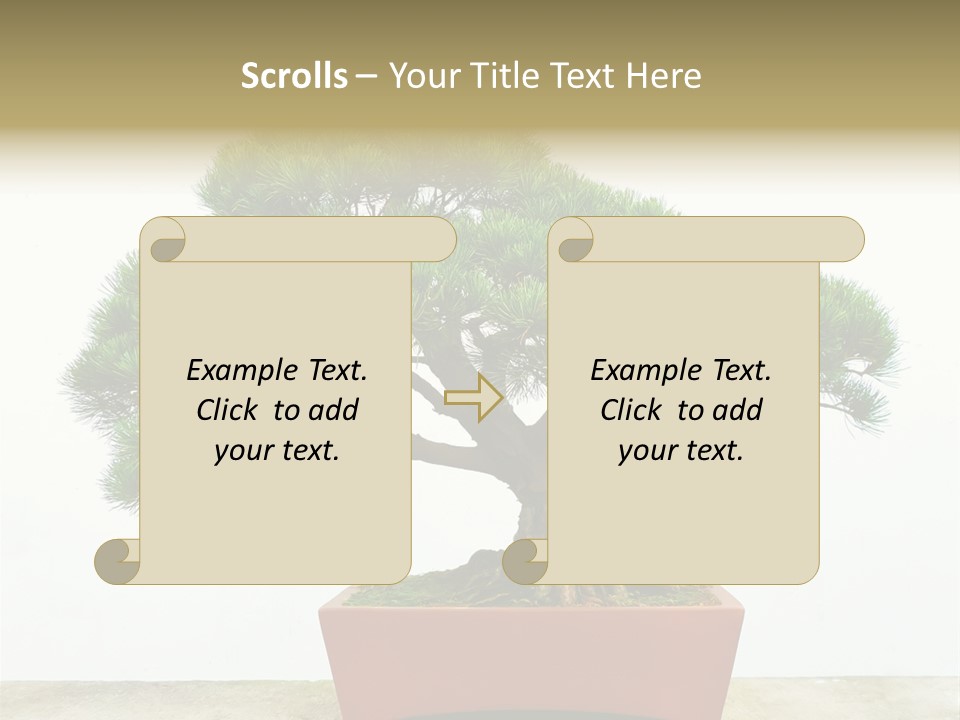 Asia Mini Leaf PowerPoint Template