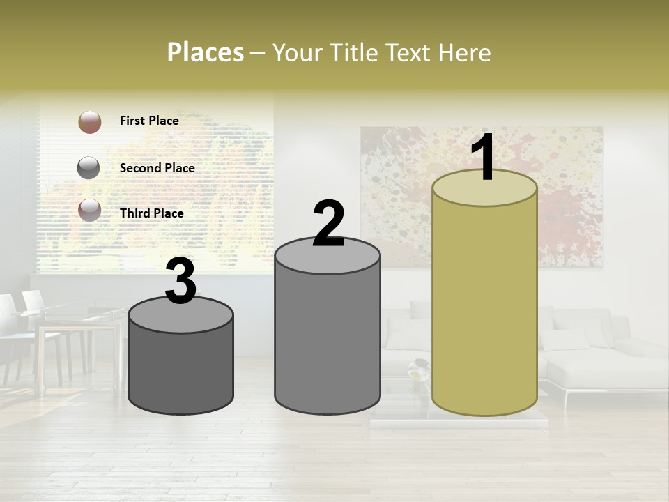 Home Staircase Pillow PowerPoint Template