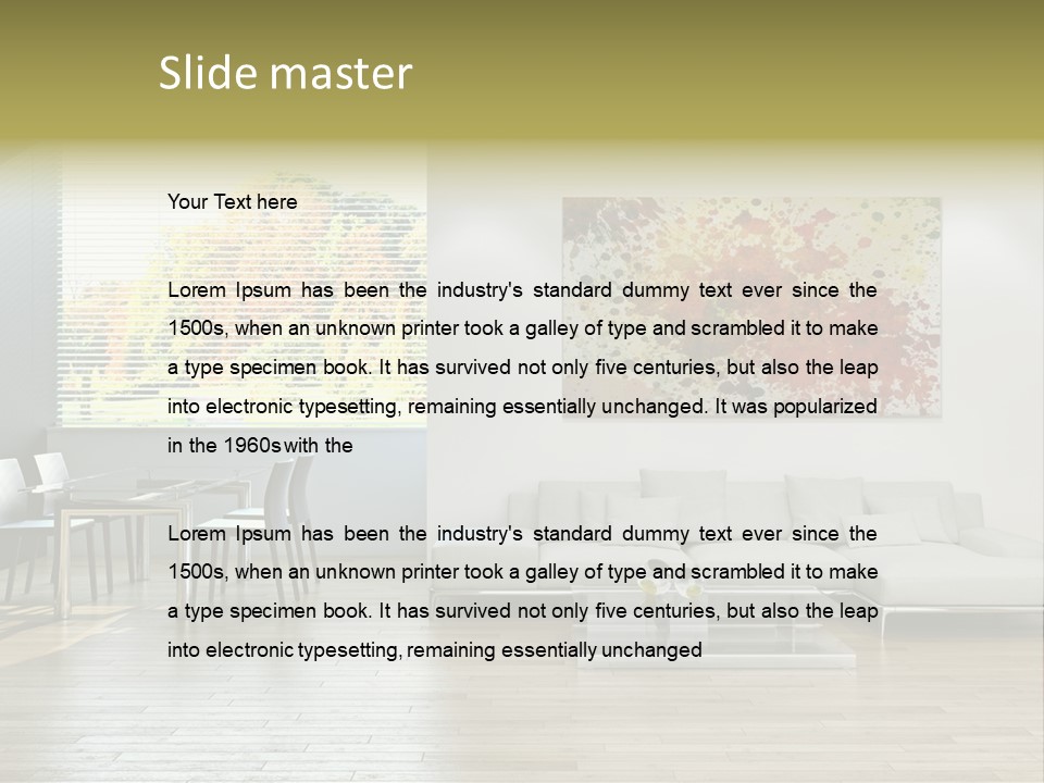 Home Staircase Pillow PowerPoint Template