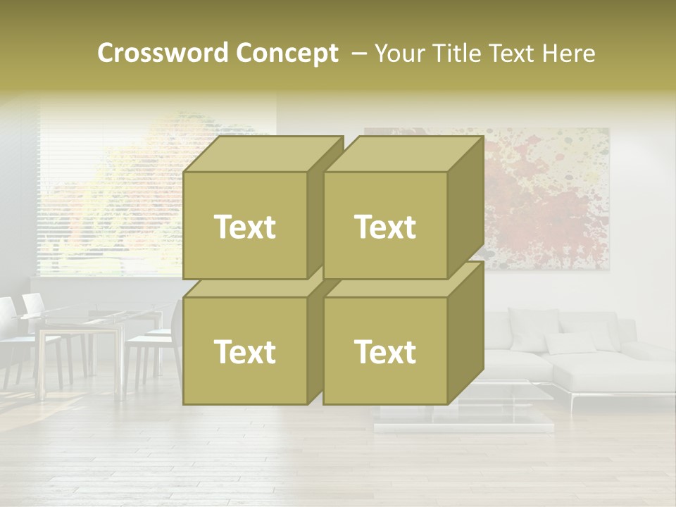 Home Staircase Pillow PowerPoint Template