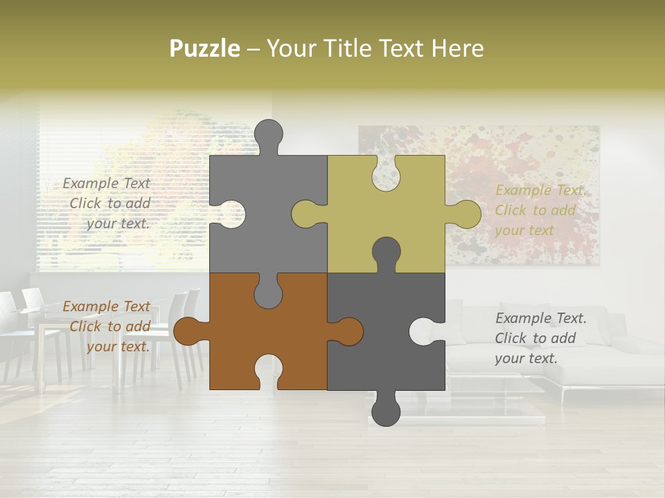 Home Staircase Pillow PowerPoint Template