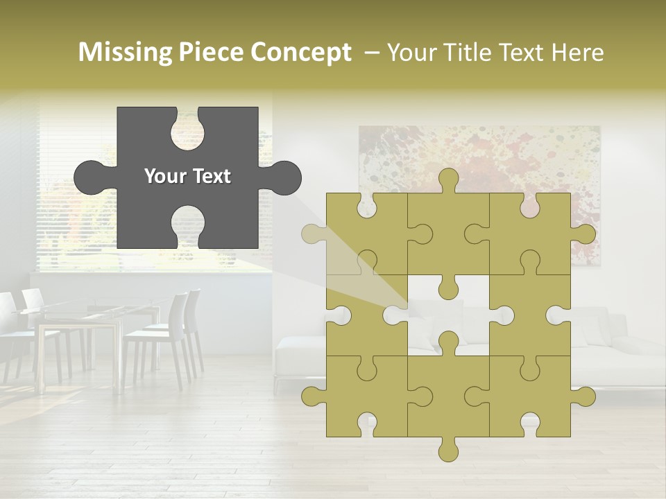 Home Staircase Pillow PowerPoint Template