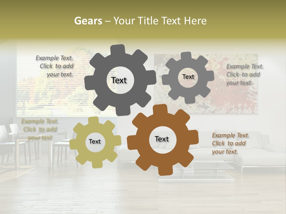 Home Staircase Pillow PowerPoint Template