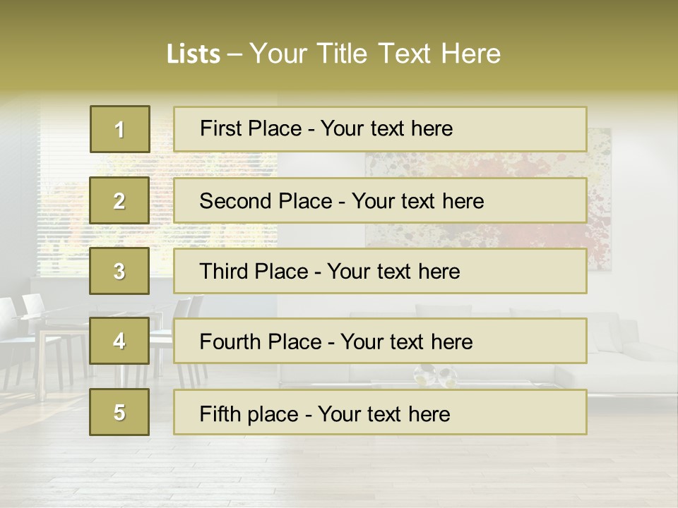 Home Staircase Pillow PowerPoint Template