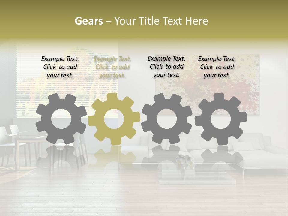 Home Staircase Pillow PowerPoint Template