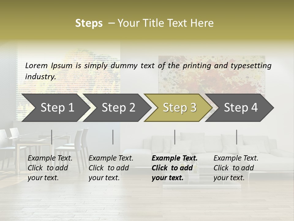 Home Staircase Pillow PowerPoint Template