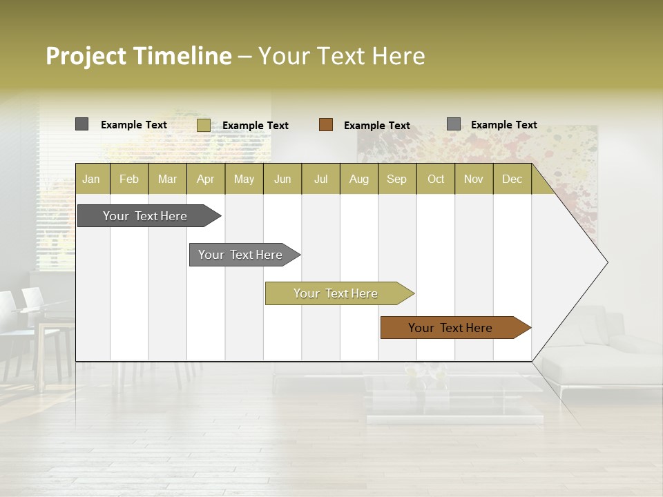 Home Staircase Pillow PowerPoint Template